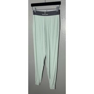 Tommy John Thermal Jogger Style Lounge Pant Size Small Green With Logo On Waist